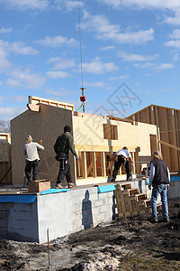 建造木制房屋材料工作木工房子团队桁架住宅木材木匠建筑图片