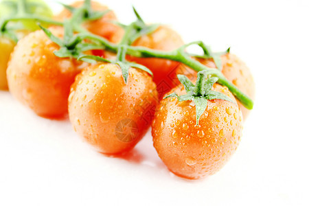 新鲜樱桃新西红柿饮食食物团体白色营养水果红色蔬菜绿色工作室图片