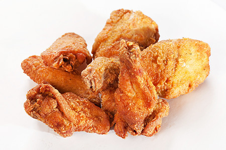 炸鸡棕色食物香料午餐油炸白色小吃翅膀图片