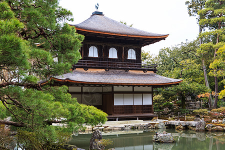 银阁寺  日本京都国家历史寺庙遗产花园景点历史性国宝建筑世界遗产图片