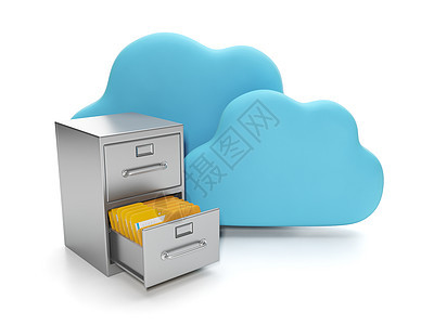 云计算 服务器上的数据存储 文档和文件框图片