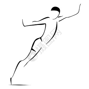 人跳跃草图插图运动蹦极潜水水池男人行动黑色图片