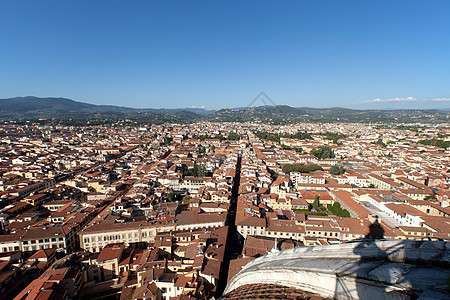佛罗伦萨的观景城市建筑学街道全景圆顶教会天使天炉大教堂场景图片