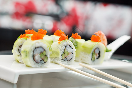好吃的寿司海藻午餐美味美食餐厅食物蔬菜黄瓜饮食文化图片