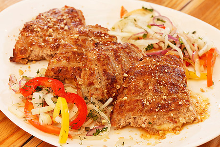 用蔬菜烤肋排胡椒午餐炙烤营养猪肉牛肉美食食物用餐肋骨图片