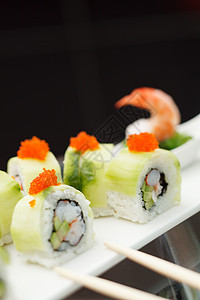 好吃的寿司午餐鳗鱼美味蔬菜黄瓜餐厅海鲜食物文化海藻图片
