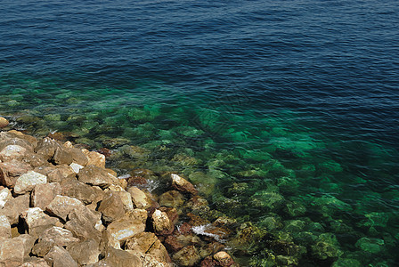 石头和海洋海浪岩石巨石海景波纹编队海岸波浪支撑环境图片