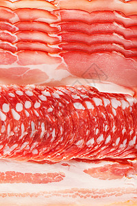 肉食开胃菜冷藏条纹猪肉产品食物托盘皮疹包装火腿白色图片