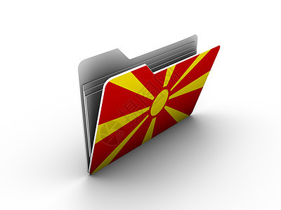 带有macedonia 旗帜的图标文件夹图片