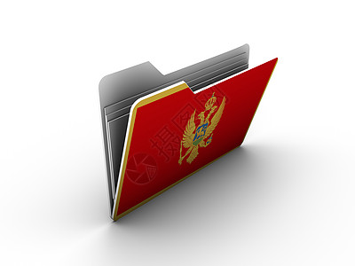 带有montenegro 旗帜的图标文件夹图片
