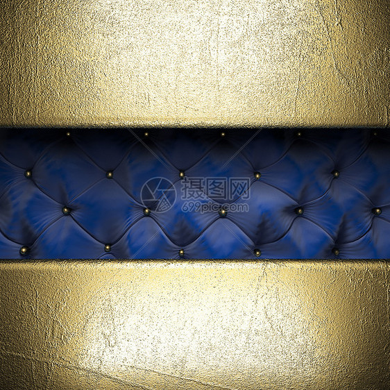 金金在织布背景上风格马戏团蓝色娱乐歌剧装饰金子出版物皇家宏观图片