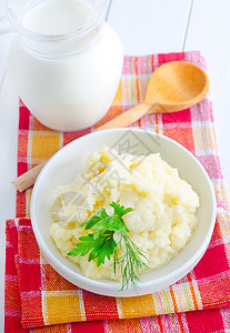 土豆泥乡村泥状餐巾土豆淀粉蔬菜小吃食物块茎牛奶图片