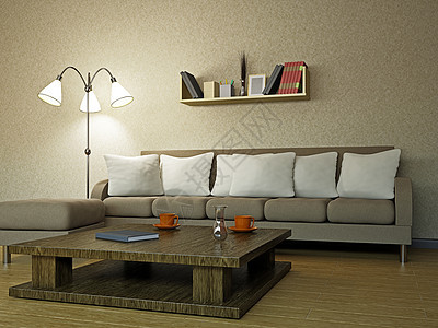 客厅的沙发木板公寓家具生活大厦建筑学枕头风格桌子房间图片