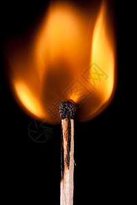 烧火柴棒火花黑色火柴耀斑橙子火焰燃烧木头火灾烧伤图片