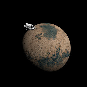 火星行星和Deimos卫星 - 3D图片