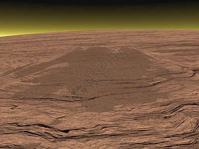 火星行星上的蒙奥林匹斯3D图片