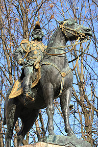 不伦瑞克州的查尔斯埃斯特Guelph 日内瓦 瑞士花园骑术纪念碑公爵雕塑旅行语言学家音乐家雕像骑手图片