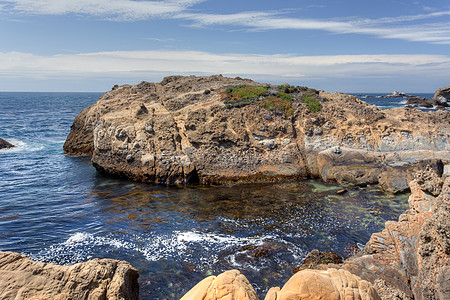 Point Lobos州自然保护区保护区悬崖岩石栖息地地质海洋崎岖构造外景海景图片