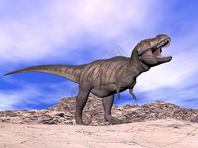 暴龙叫喊  三维化身灭绝生物插图动物沙漠爬虫食肉天空蜥蜴恐龙图片