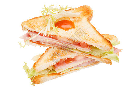 美味三明治绿色托盘小吃火腿团体食物午餐盘子早餐猪肉图片