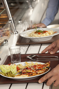 自助餐厅餐厅沙拉食堂服务用餐托盘美食蔬菜食物小吃图片