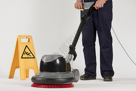 打扫机器清洁工职业商业男人地面工作走廊办公室抛光机图片