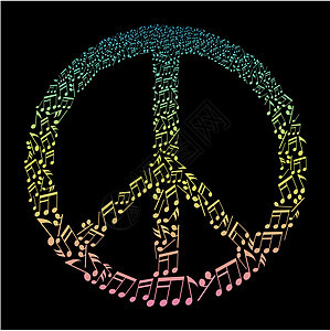 和平符号中的音乐笔图片