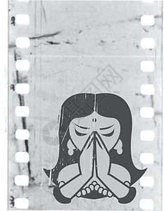 矢量 Indian 女孩圆形橙子瑜伽电影棕色白色墙纸打印光环海报图片