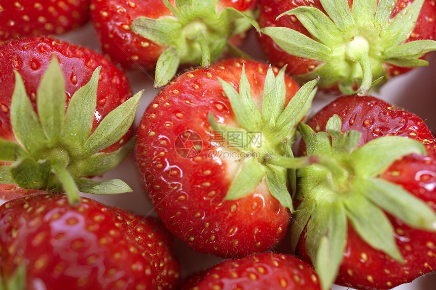 新鲜草莓红色食物团体水果图片