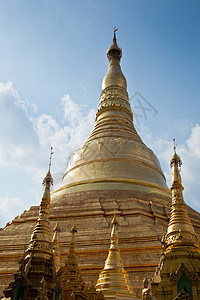 Shwedagon 塔寺宝塔地标旅游佛塔宗教寺庙金子文化图片