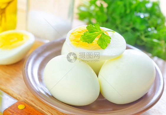 煮鸡蛋食物早餐橙子营养饮食烹饪午餐香菜粮食美食图片
