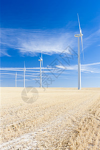 西班牙卡斯蒂利亚和里昂工业风车电力环境涡轮机发电站发电风力力量能量图片