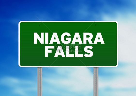 尼亚加拉瀑布公路标志图片