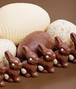 复活节巧克力巧克力营养棕色诱惑白色食物静物背景图片