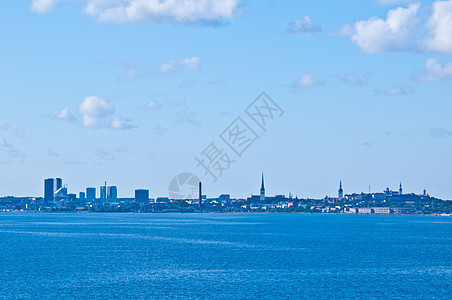 塔林首都建筑学天际海岸线天空建筑景观蓝色风景城市图片