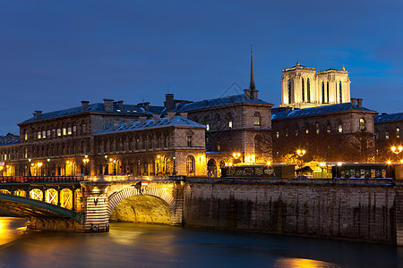 巴黎 法兰西岛 法国旅行照明旅游城市建筑日落夜曲图片