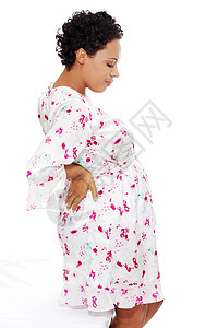 孕妇背痛重压妈妈药品爆炸疼痛宽慰女性黑色婴儿白色母性图片
