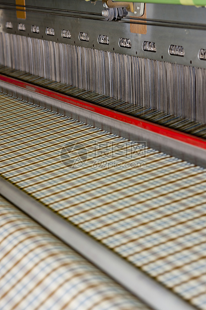 纺织机面料机器生产细节机械工业工厂亚麻纺织线程图片