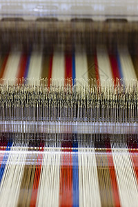 纺织机工厂织机制造业布机面料机械机械化亚麻编织制造背景图片