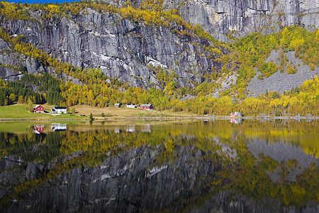 挪威奥塔河附近的地貌景观世界反射反思风景河流位置时候旅行外观季节图片