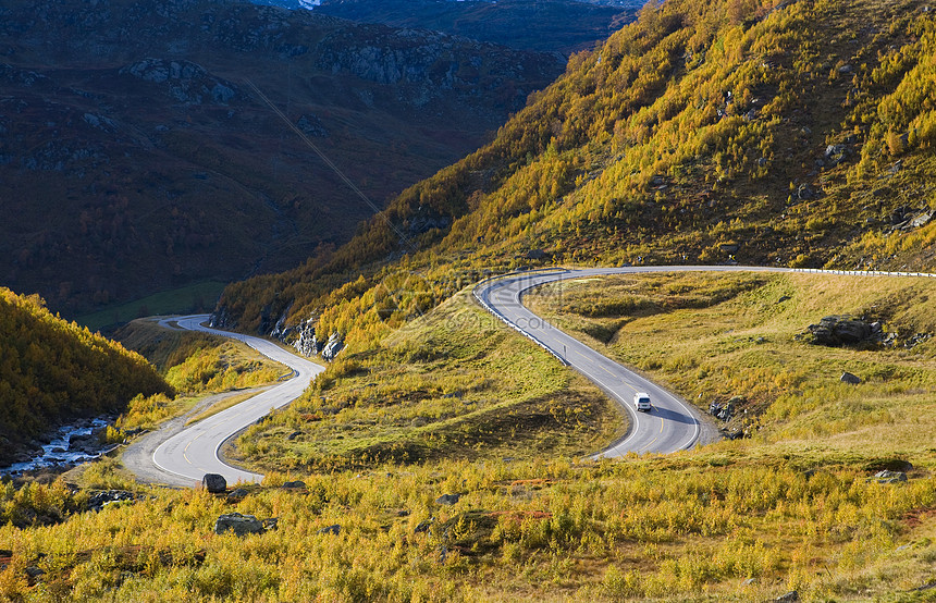 挪威 南韦斯兰德特地貌景观风景交通工具旅行世界时候道路农村运输公路位置图片
