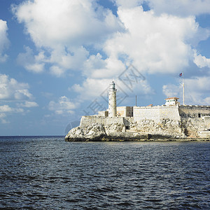 古巴哈瓦那堡垒城市首都灯塔世界要塞建筑学工事防御建筑图片