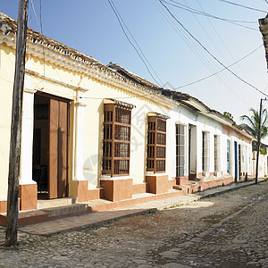 古巴特立尼达位置殖民市政殖民地城市世界旅行建筑街道建筑物图片