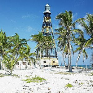 古巴比那尔德里奥省棕榈安全指导建筑物灯塔位置海滩导航旅行世界图片