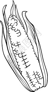 用于彩色书的 cob 玉米上的漫画图片