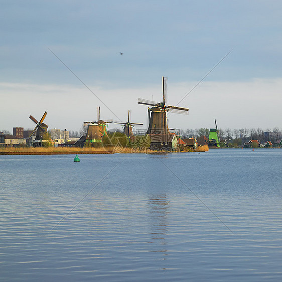 荷兰旅行建筑学位置运河风车外观世界图片