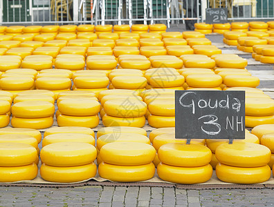 荷兰阿尔克马尔乳酪市场外观黄色位置乳制品食品奶制品营养乳白色食物静物图片