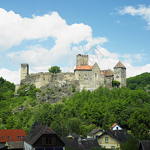 奥地利Hardegg城堡历史性建筑物景点历史建筑外观图片