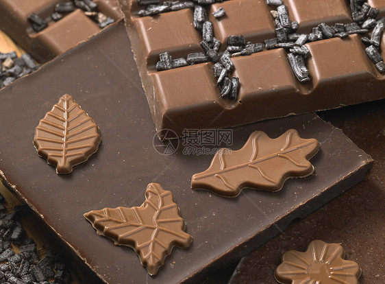 巧克力静止生活糖果静物食物诱惑甜点内饰食品营养棕色图片