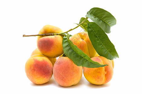 新鲜桃子植物群季节素食饮食甜点白色食物维生素水果植物图片